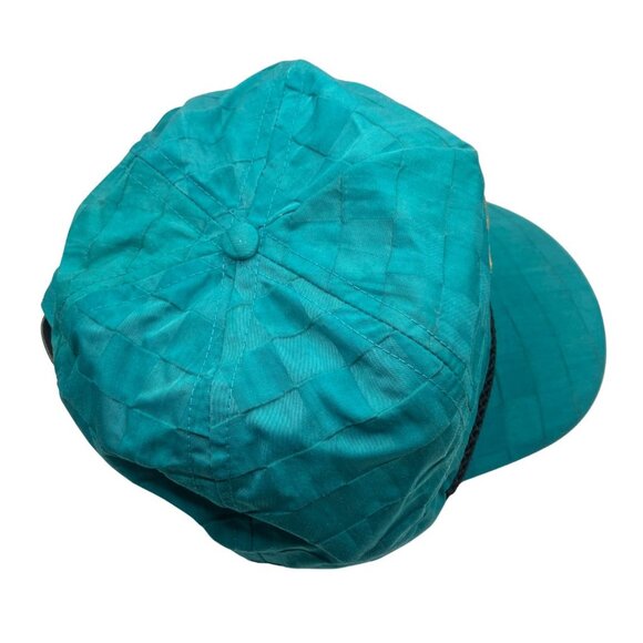 Vintage 90s Cadillac Snapback Hat Cap – Teal Checkered – Rope Trim - Picture 7 of 8